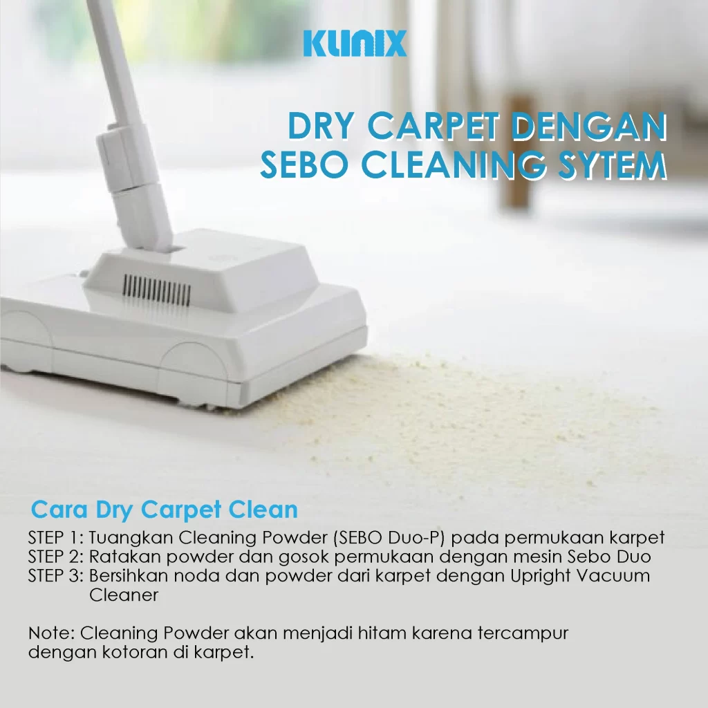 cara dry clean carpet